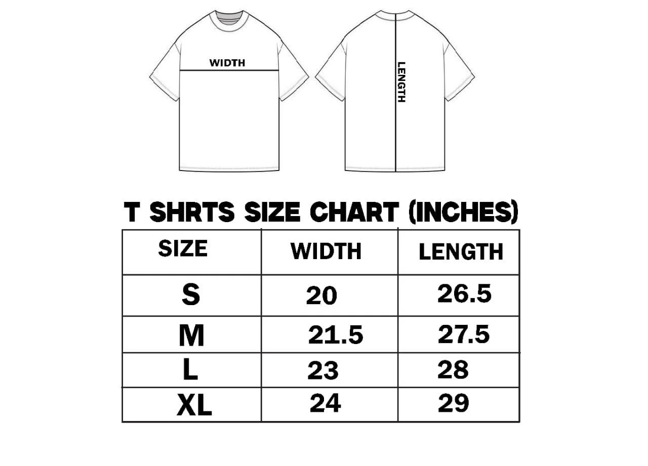 T Shirts Size Guide